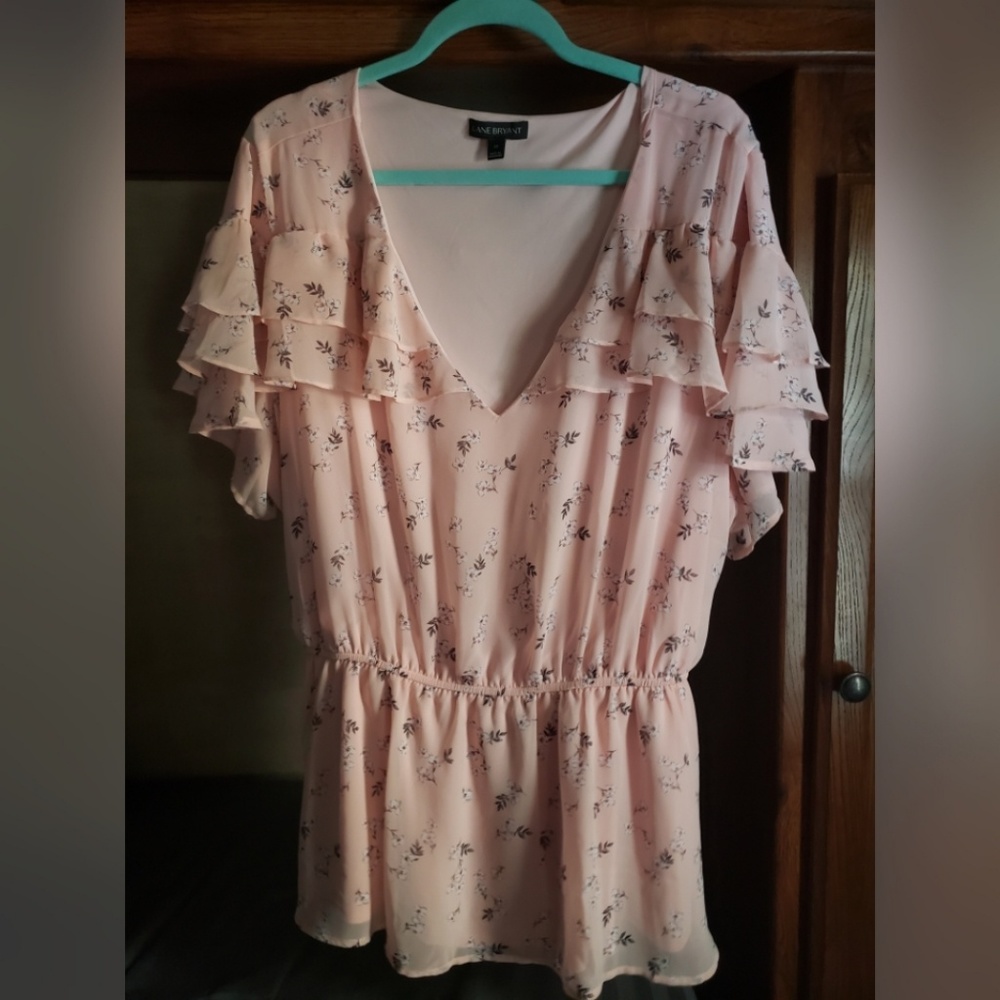 Lane Bryant Flower Blouse
